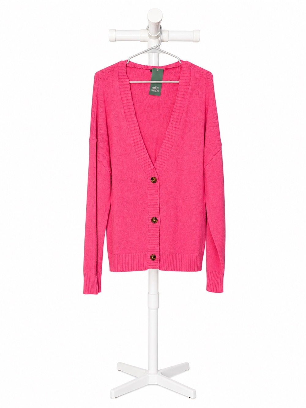 wild fable Hot Pink V-Neck Button Cardigan